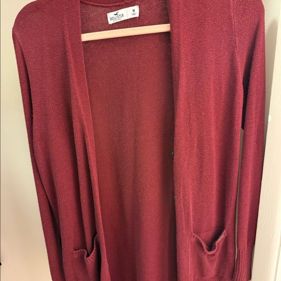 Hollister Dark Red Cardigan - Picture 1 of 5